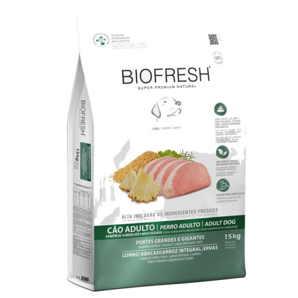 Biofresh® Perro Adulto Razas Grandes y Gigantes - Carne de Cerdo, Piña, Arroz Integral y Hierbas